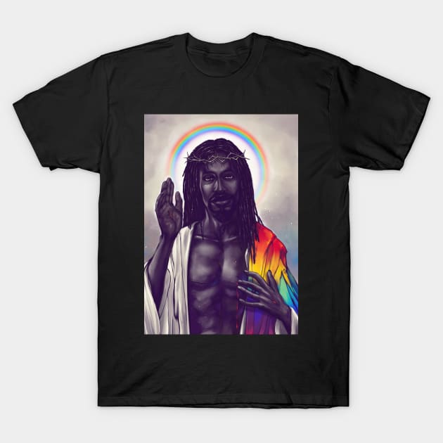 Jesus Loves T-Shirt by dracoimagem